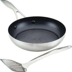 Circulon Nonstick 9.5" Hybrid Stainless Steel Frying w/ Stainless-Steel Spatula